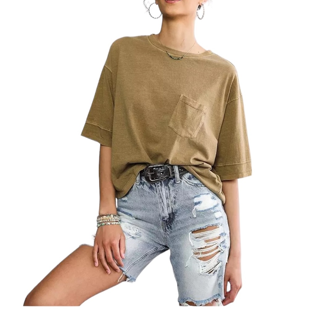 Alissa Pocket Washed T-Shirt NWT